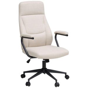 MID.YOU OTOČNÁ STOLIČKA, tkaná textília, krémová, čierna vyobraziť