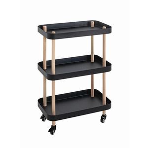 SERVÍROVACÍ VOZÍK, prírodná farba, čierna, farba buka, 50/30/76 cm vyobraziť