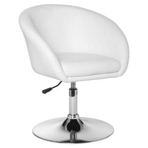 MID.YOU STOLIČKA S PODRÚČKAMI, vzhľad kože, biela vyobraziť