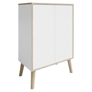 MID.YOU STREDNE VYSOKÁ SKRINKA, biela, dub artisan, 60/87/32, 5 cm vyobraziť