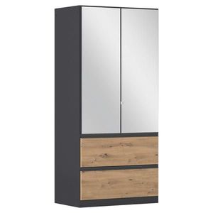 Rauch Möbel SKRIŇA S OTOČNÝMI DVERAMI, sivá, dub artisan, 91/197/54 cm vyobraziť