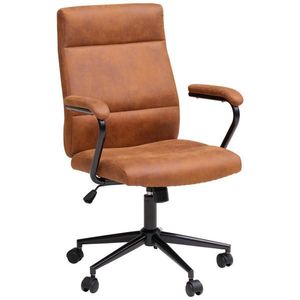 MID.YOU OTOČNÁ STOLIČKA, tkaná textília, čierna, karamelová vyobraziť