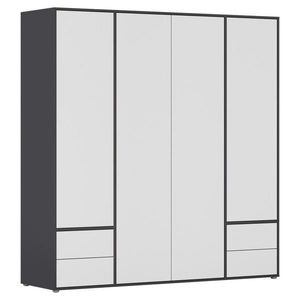 Rauch Möbel SKRIŇA S OTOČNÝMI DVERAMI, sivá, biela, 187/194/53 cm vyobraziť