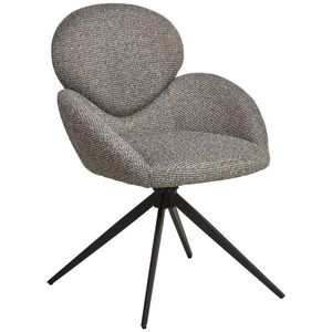 MID.YOU STOLIČKA S PODRÚČKAMI, železo, tkaná textília, sivá, čierna vyobraziť