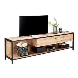 Carryhome SKRINKA POD TV, antracitová, farba duba, 215/57/46 cm vyobraziť