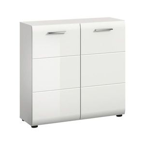 Livetastic KOMODA, biela, biela s vysokým leskom, 80/81/34 cm vyobraziť