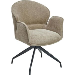 MID.YOU STOLIČKA S PODRÚČKAMI, železo, tkaná textília, sivá, čierna vyobraziť