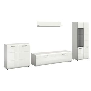 Livetastic OBÝVACIA STENA biela, biela s vysokým leskom vyobraziť