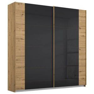 Rauch Möbel ŠAT. SKRIŇA S POSUV. DVERAMI, antracitová, dub artisan, 181/210/62 cm vyobraziť