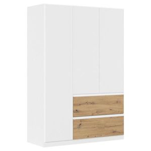 Rauch Möbel SKRIŇA S OTOČNÝMI DVERAMI, biela, dub artisan, 136/197/54 cm vyobraziť