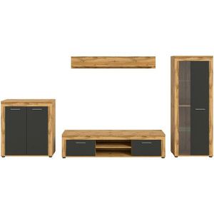 MID.YOU OBÝVACIA STENA antracitová, dub wotan vyobraziť