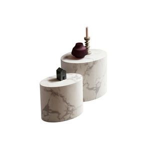 Livetastic SADA KONFERENČNÝCH STOLÍKOV, biela, kompozitné drevo, 48-40/33-24, 5/40-33 cm vyobraziť