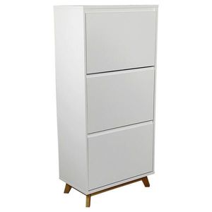 Xora VÝKLOPNÁ SKRINKA NA TOPÁNKY, prírodná farba, biela, kaučukové drevo, 60/128/34 cm vyobraziť