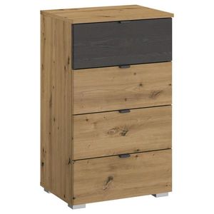 Rauch Möbel KOMODA, čierna, dub artisan, 40/81/42 cm vyobraziť