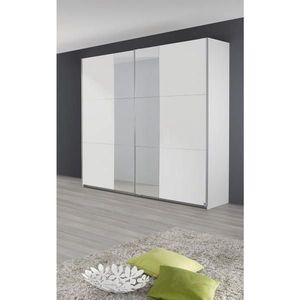 BIELA SKRIŇA SO ZRKADLOM, 218/210/59 cm vyobraziť