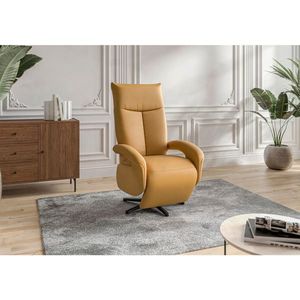 Sit & More KRESLO, koža, kari žltá vyobraziť