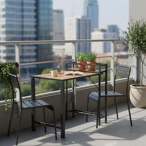 Gardenson STÔL NA BALKÓN, drevo, kov, 55/75/73 cm vyobraziť