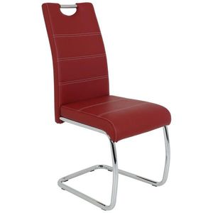 Carryhome STOLIČKA S PRUŽNÝM PODNOŽÍM, vzhľad kože, bordová vyobraziť