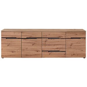 Carryhome ŠIROKÁ KOMODA, grafitová, dub artisan, 230, 2/75, 5/43, 8 cm vyobraziť