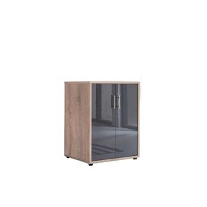 MID.YOU KANCELÁRSKA SKRIŇA, dub sonoma, antracitová s vysokým leskom, 54/74/50 cm vyobraziť