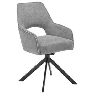 SetOne by Musterring STOLIČKA S PODRÚČKAMI, železo, sivá, čierna vyobraziť