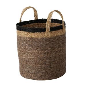 DEKORAČNÝ KÔŠ sivá, prírodná farba, čierna vyobraziť