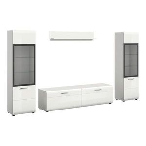 Livetastic OBÝVACIA STENA biela, biela s vysokým leskom vyobraziť