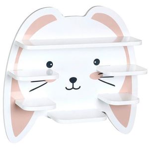 Kesper POLICA NA TONIBOX A FIGÚRKY, biela, svetloružová vyobraziť