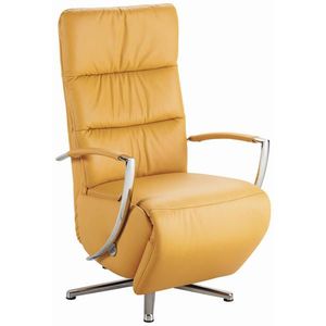 Cantus RELAXAČNÉ KRESLO, koža, kari žltá vyobraziť
