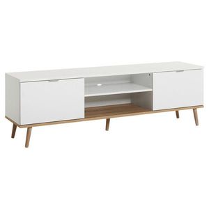 MID.YOU SKRINKA POD TV, biela, dub sonoma, 160/50/40 cm vyobraziť