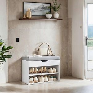 MID.YOU LAVICA NA TOPÁNKY, sivá, biela, 60/44/30 cm vyobraziť