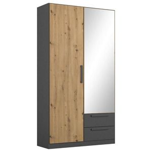 Rauch Möbel SKRIŇA S OTOČNÝMI DVERAMI, sivá, dub artisan, 91/197/54 cm vyobraziť