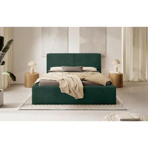 P & B ČALÚNENÁ POSTEĽ, 140/200 cm, tmavozelená vyobraziť