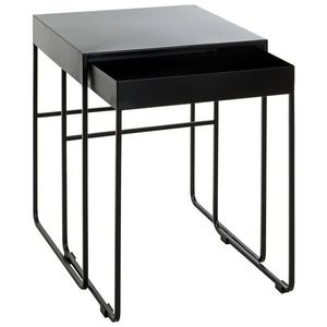 SADA PRÍRUČNÝCH STOLÍKOV, čierna vyobraziť