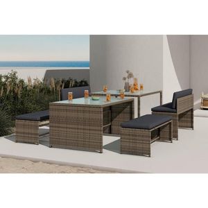 Ambia Garden SÚPRAVA ZÁHRADNÉHO NÁBYTKU 6-dielne, kov vyobraziť