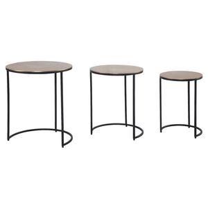 MID.YOU SADA ZASÚVACÍCH STOLÍKOV, zlatá, kov, vyobraziť