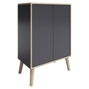 MID.YOU STREDNE VYSOKÁ SKRINKA, sivá, dub artisan, 60/87/32, 5 cm vyobraziť