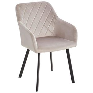 Livetastic STOLIČKA S PODRÚČKAMI, železo, zamat, taupe vyobraziť