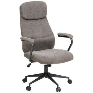 MID.YOU OTOČNÁ STOLIČKA, tkaná textília, čierna, taupe vyobraziť