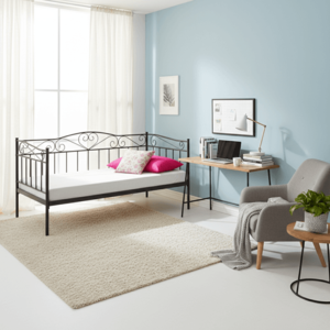 Signal Jednolôžková posteľ BIRMA | čierna 90 x 200 cm vyobraziť