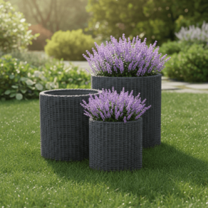 KETER Kvetináče BARREL S + M + L | grafit vyobraziť