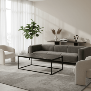 Konferenčný stolík Rossi A čierny mramor/čierny vyobraziť