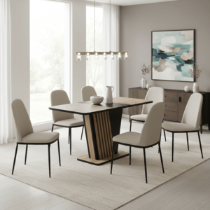 Signal Jedálenský stôl NEVIO | dub artisan / čierna vyobraziť