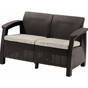 KETER Záhradná pohovka GREEK LOVE SEAT | hnedá vyobraziť