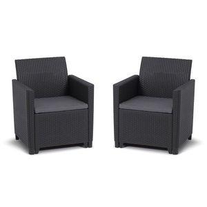 KETER Záhradné kreslá MARIANNE DUO 2 ks | grafit vyobraziť