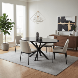 Signal Jedálenský stôl GASTON | čierny mramor vyobraziť