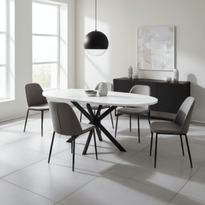 Signal Jedálenský stôl GASTON | biely mramor vyobraziť