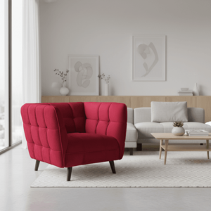 Signal Kreslo CASTELLO 1 Velvet | červená vyobraziť
