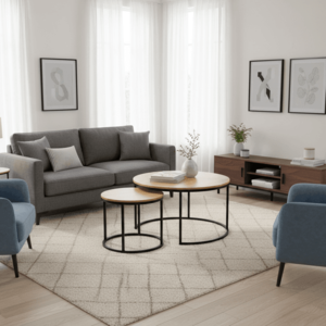 Signal Sada konferenčných stolíkov DION | čierna / dub vyobraziť