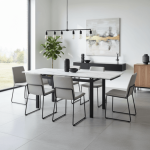 Signal Jedálenský stôl GD017 | čierna / biely efekt mramoru vyobraziť